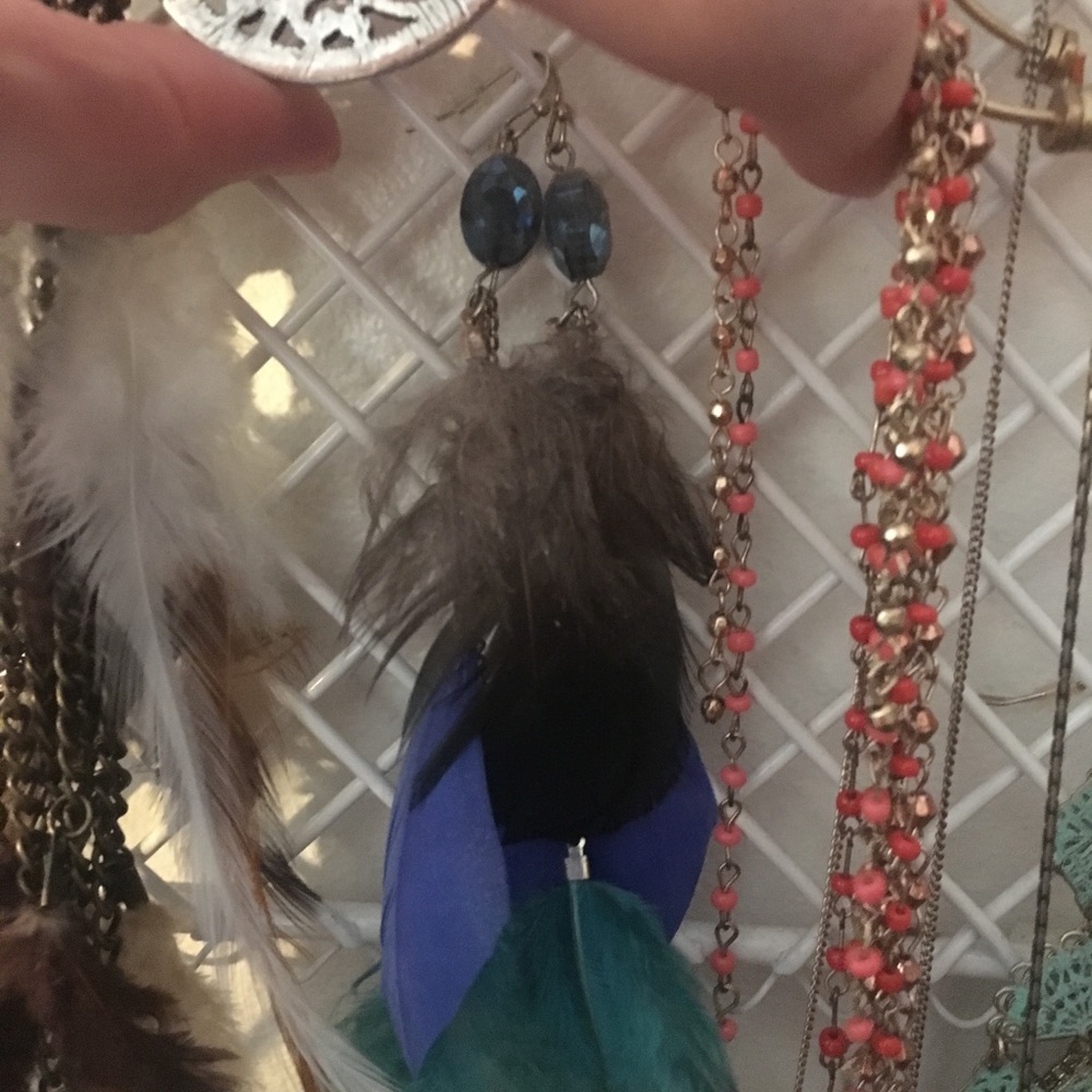 Feather earrings
